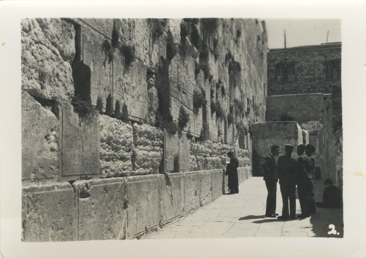Photo of the Western Wall (Wailing Wall) Jerusalem taken during Alice’s trip to Palestine, 1941. 