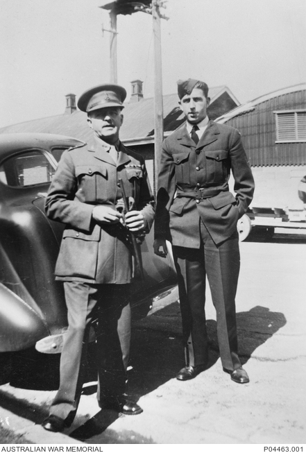 Portrait of Brigadier Robert Harold Nimmo (left) and Pilot Officer James Harold Nimmo, 1942.