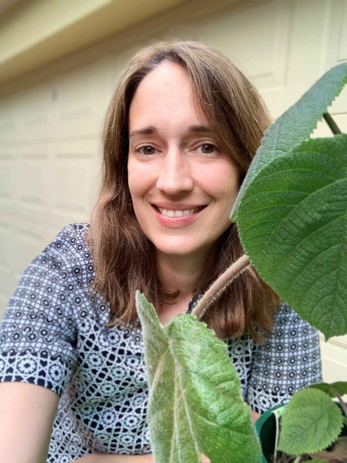 Professor Irina Vetter with her pot plant.