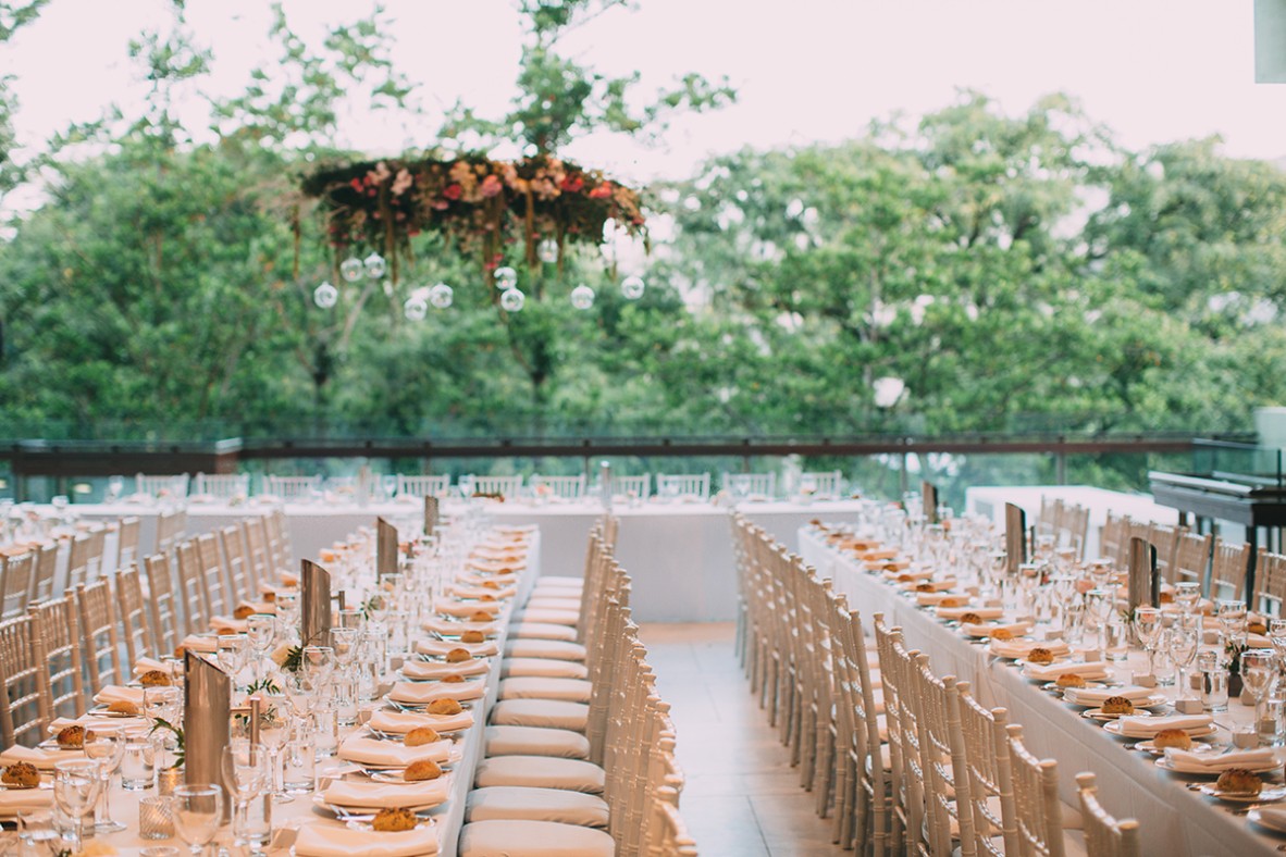 The Queensland Terrace set for a banquet