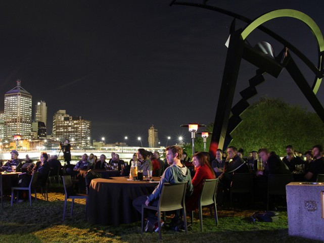 Moonlight cinema on the River Plaza deck