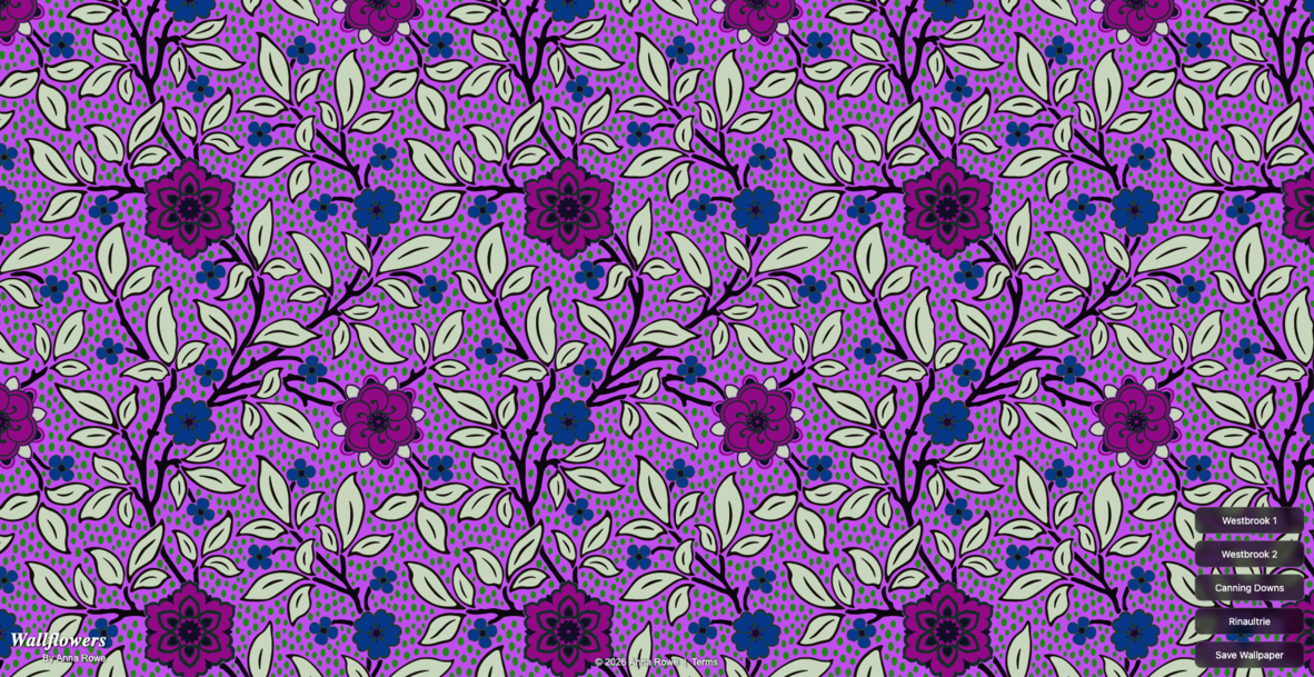 Purple foral wallpaper