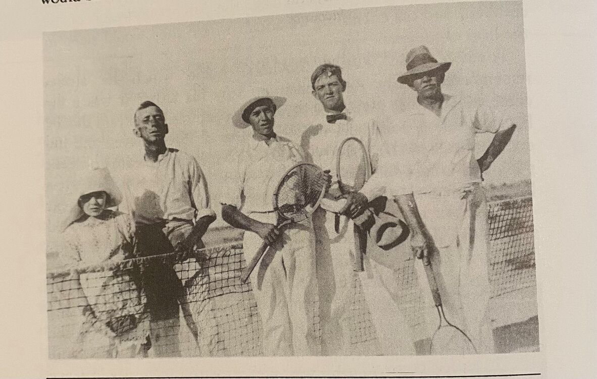 Shelia Williams, overseer, Charlie, Doug and Horace Williams posing for a photo after a game of tennis at Telemon.