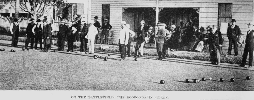 Booroodabin Bowling Club at Newstead, Brisbane, 1899. John Oxley Library, State Library of Queensland. Image 12027