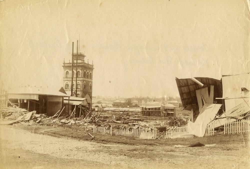 destroyed building