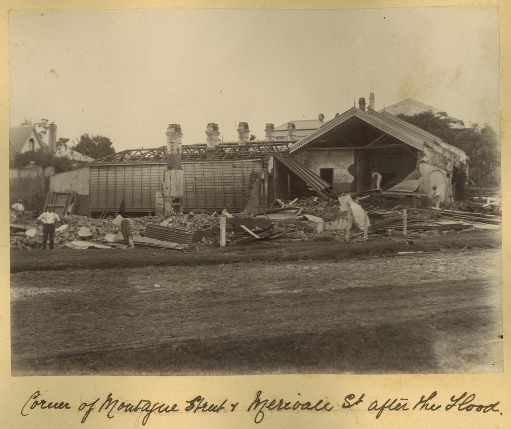 house destroyed by flood waters