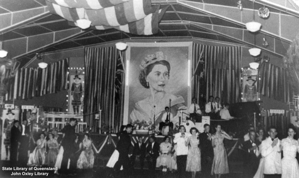 Coronation Ball which took place in the RSL Club Hall, Charleville, 1953, John Oxley Library, State Library of Queensland Neg: 48153