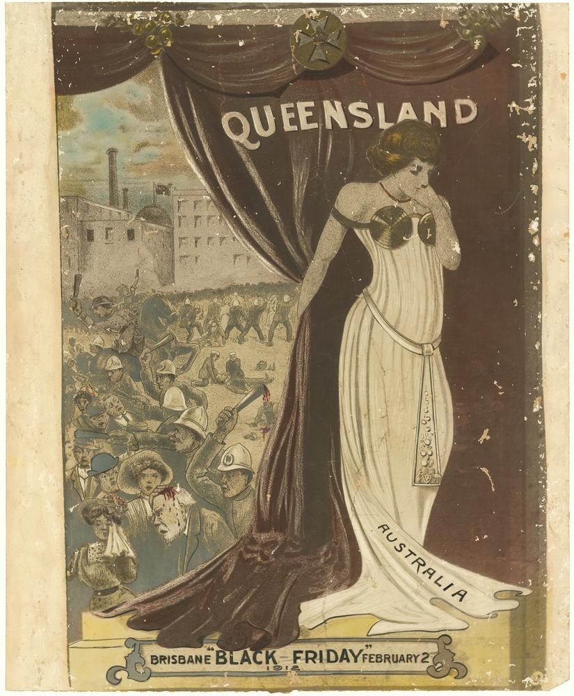 Brisbane Black Friday, February 2 1912 poster.