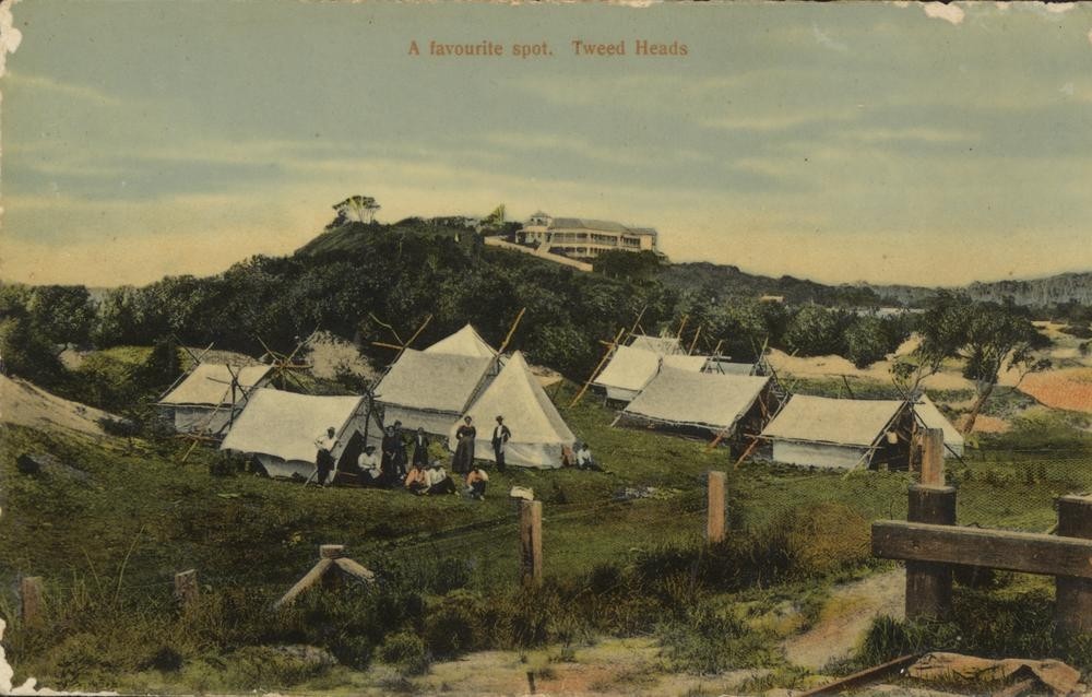 Camping at Tweed Heads, ca. 1911.