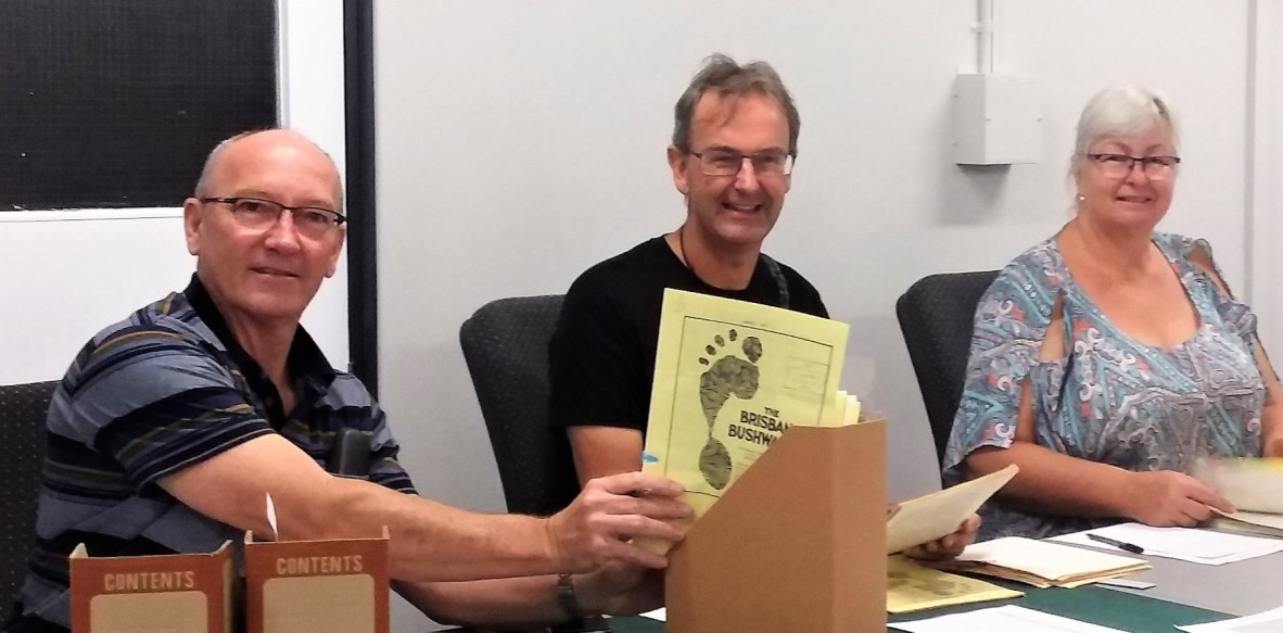 Photo of Stephen Simpson (Vice President), Chris Hall (President) and Jeanette Simpson from Brisbane Walkers Club