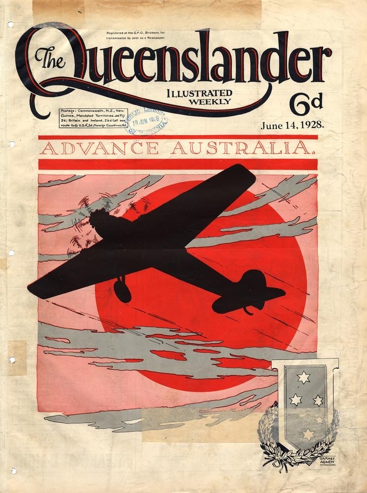 Illustrated front cover from The Queenslander, June 14, 1928. 