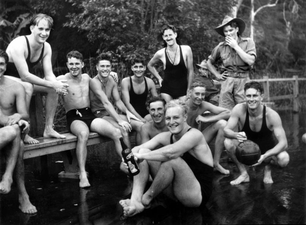 Soldiers relaxing away from the battle zone, North Queensland, April 1943