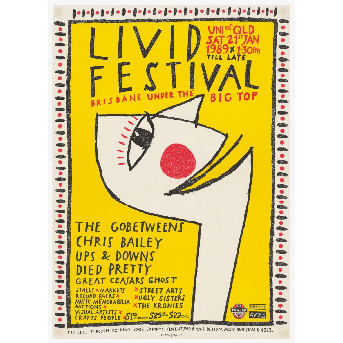 Poster for the 1989 Livid Festival