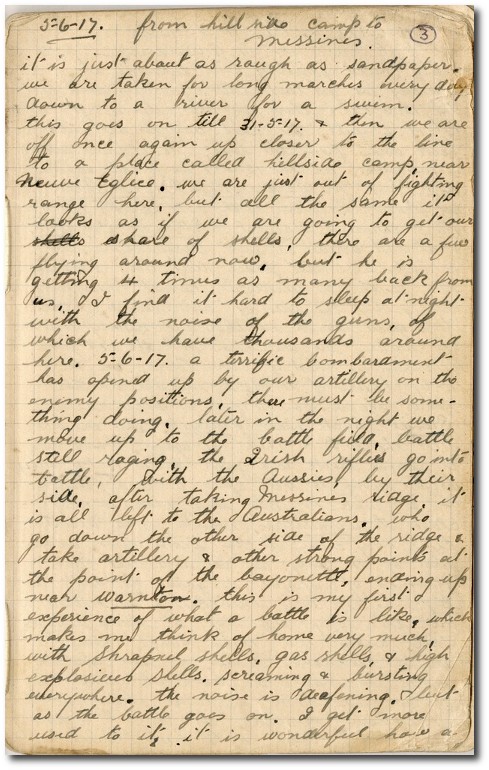 Extract from James Poulton diaries