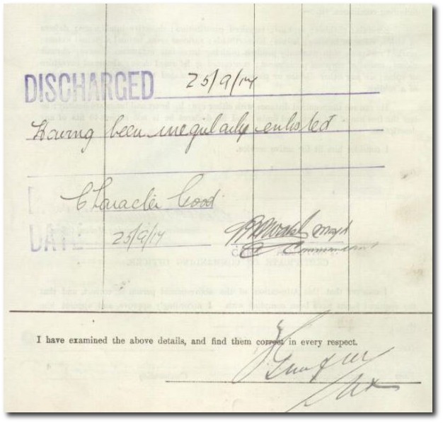 Service record, Andrew Laurie