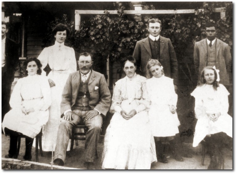 Bayliss family, with Archie Murphy, far right