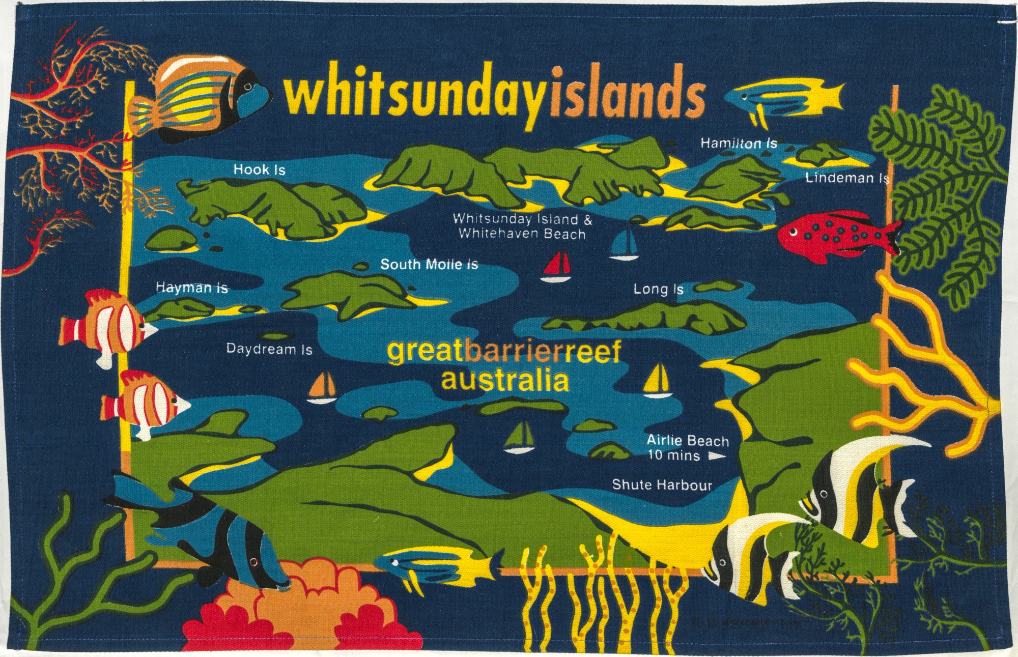 Tea towel: Whitsunday Islands: Glenn R. Cooke 