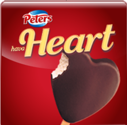 Advertisement for Hava Heart Ice Cream