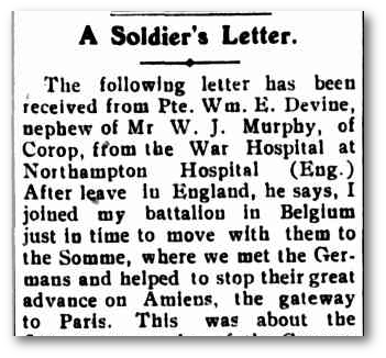 Newspaper clipping, Rochester Express, 30 November 1918