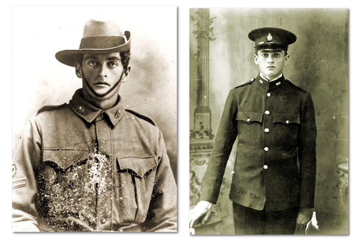 At left Corporal William Power, 2nd Light Horse Field Ambulance, at right: Contstable William Power